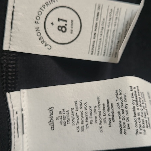 allbirds XL Woman's Natural Run FormTank in Natural Black - Picture 5 of 5